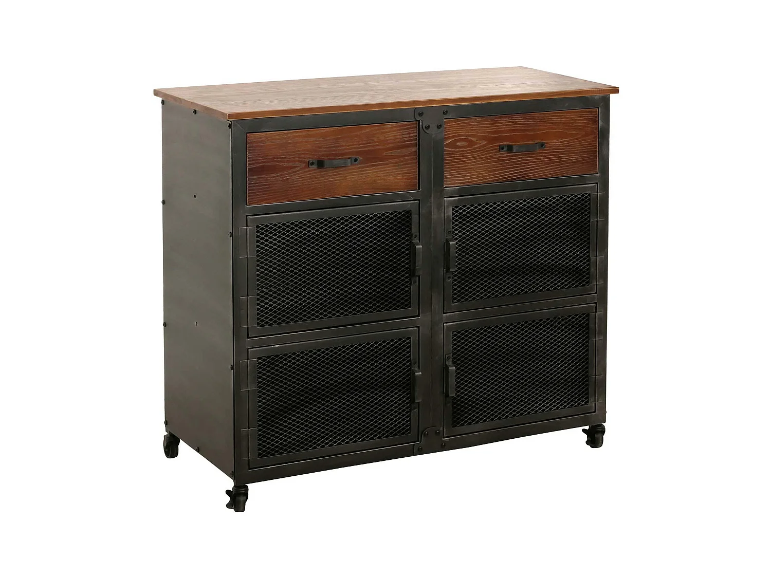 Commode MCW-N28,  noir, marron