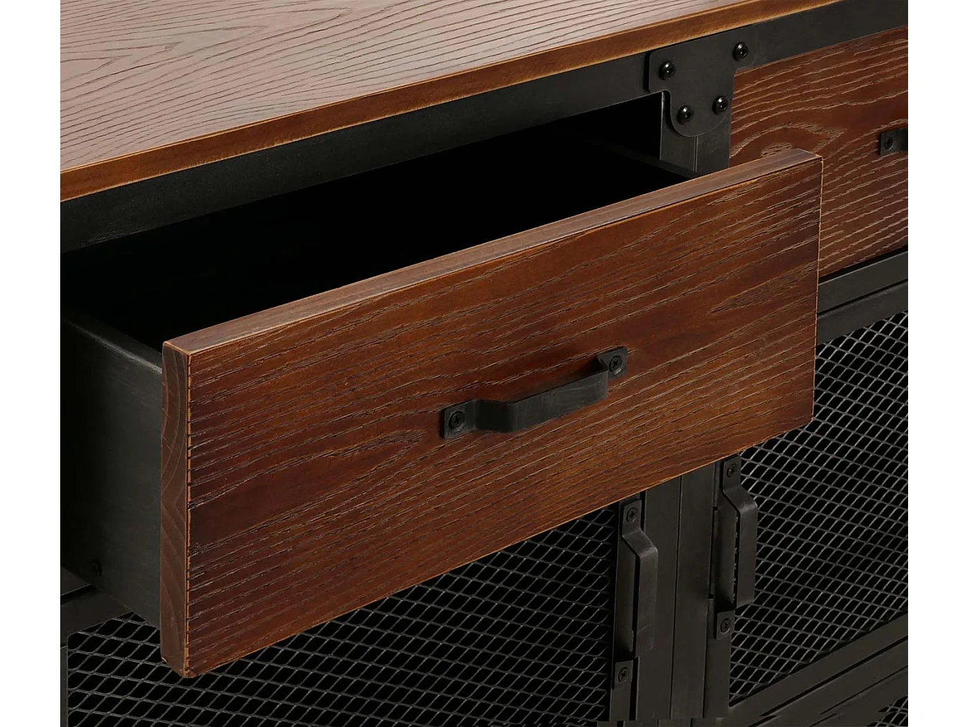 Commode MCW-N28,  zwart, bruin