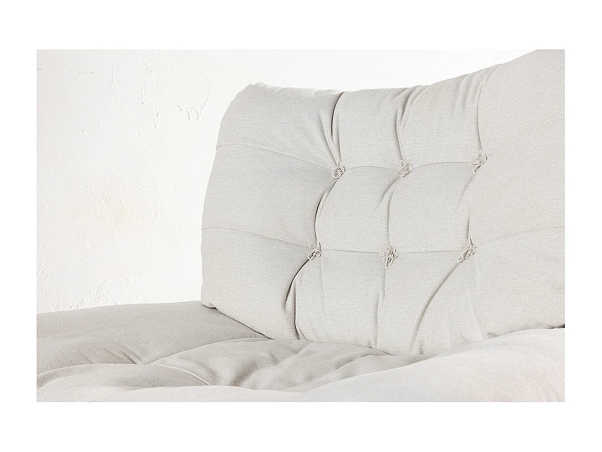 Fauteuil Design "Florens" 108cm Blanc Cassé