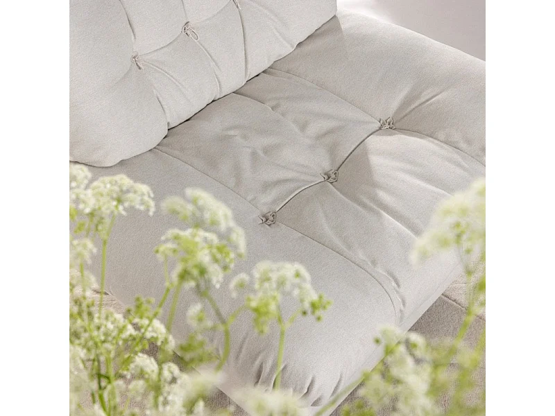 Fauteuil Design "Florens" 108cm Blanc Cassé