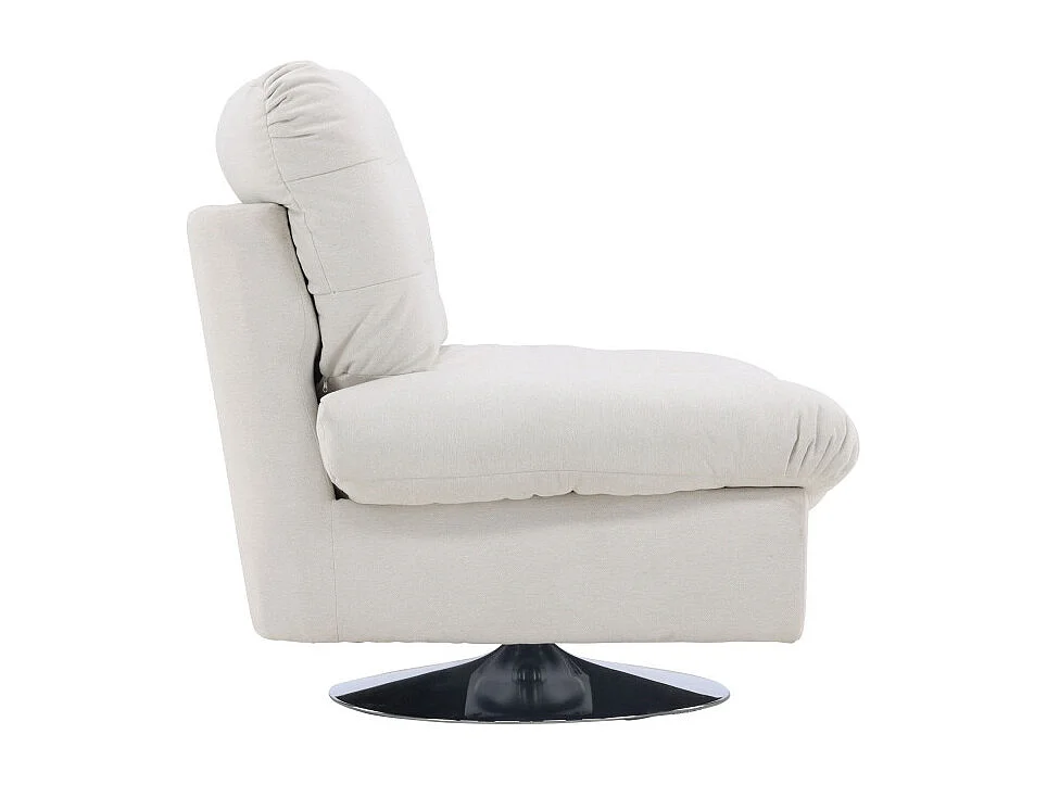 Fauteuil Design "Florens" 108cm Blanc Cassé