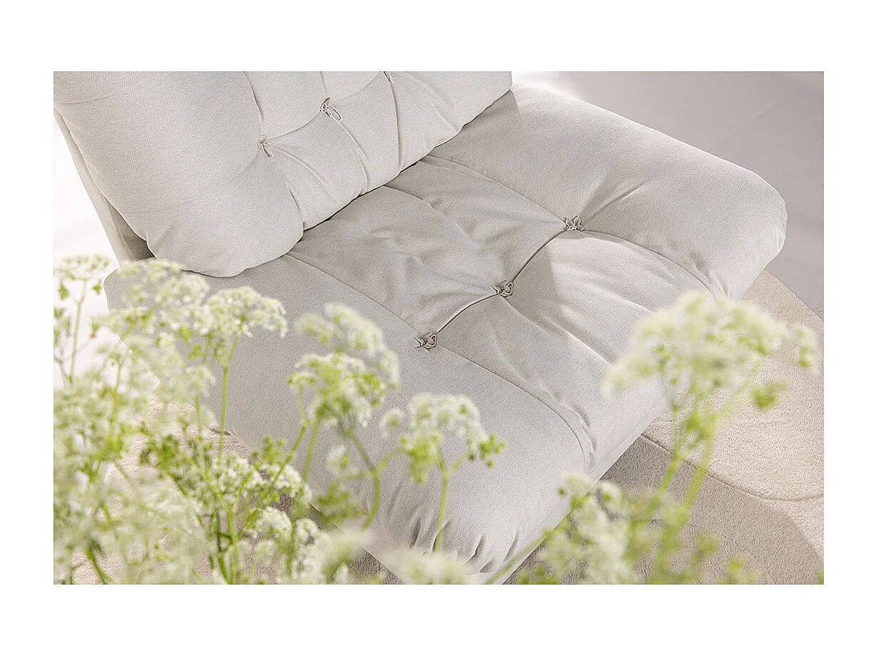 Fauteuil Design "Florens" 108cm Blanc Cassé