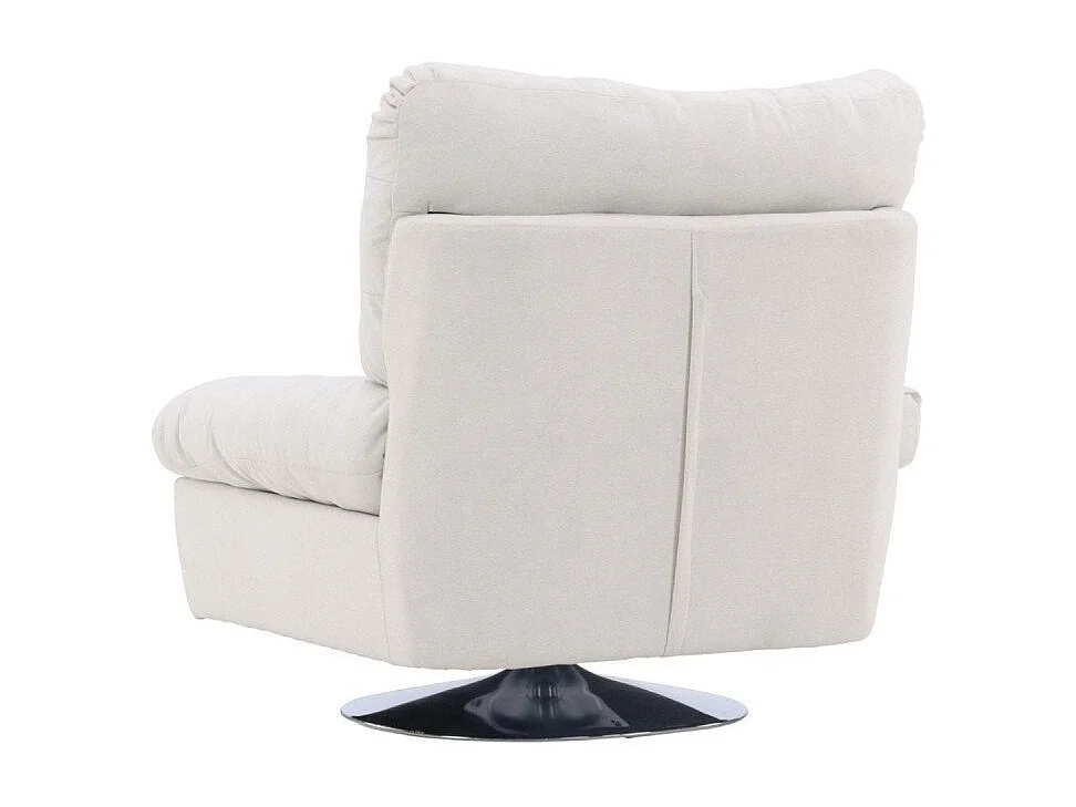 Fauteuil Design "Florens" 108cm Blanc Cassé