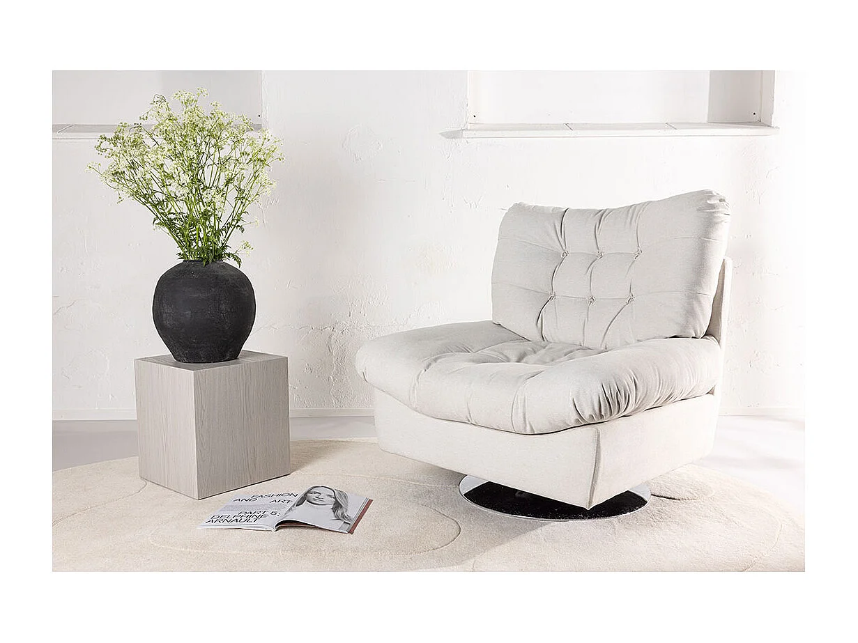 Florens fauteuil blanc cassé.