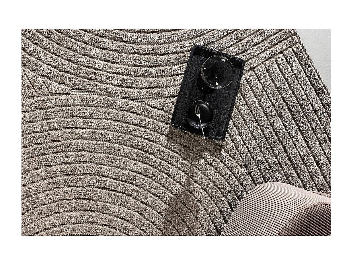 Tapis Déco "Vince Solar" 240x340cm Marron