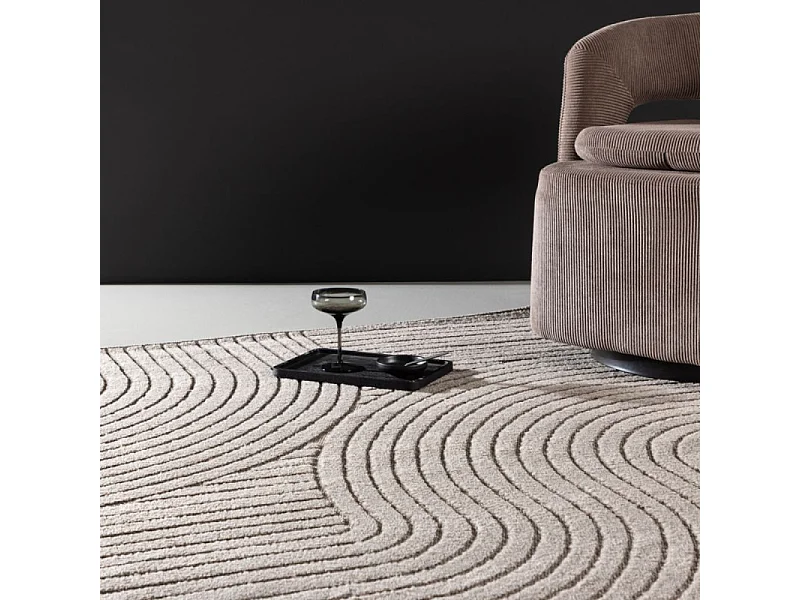 Tapis Déco "Vince Solar" 240x340cm Marron