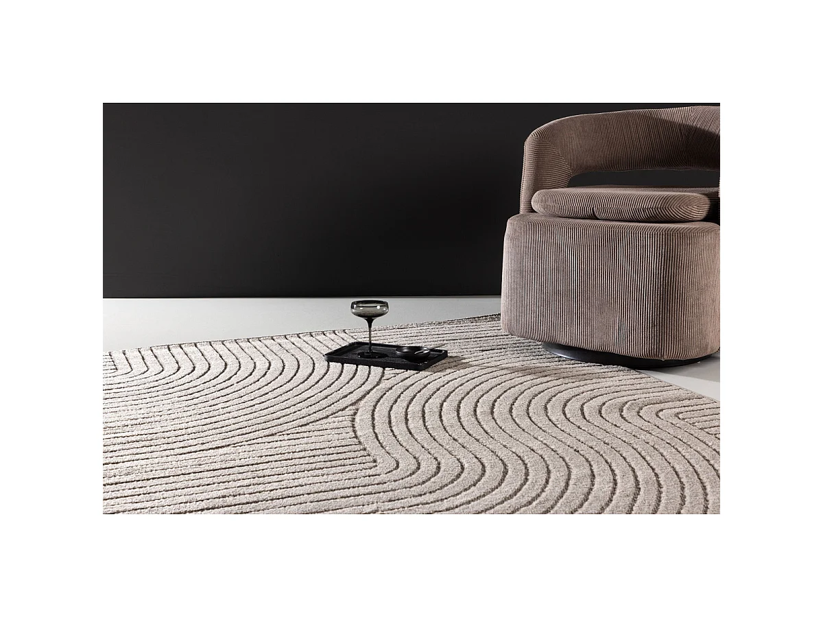 Tapis Déco "Vince Solar" 240x340cm Marron