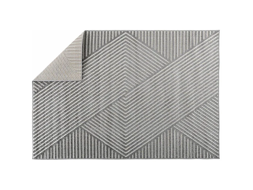 Tapis Déco "Aron Solar" 240x340cm Gris