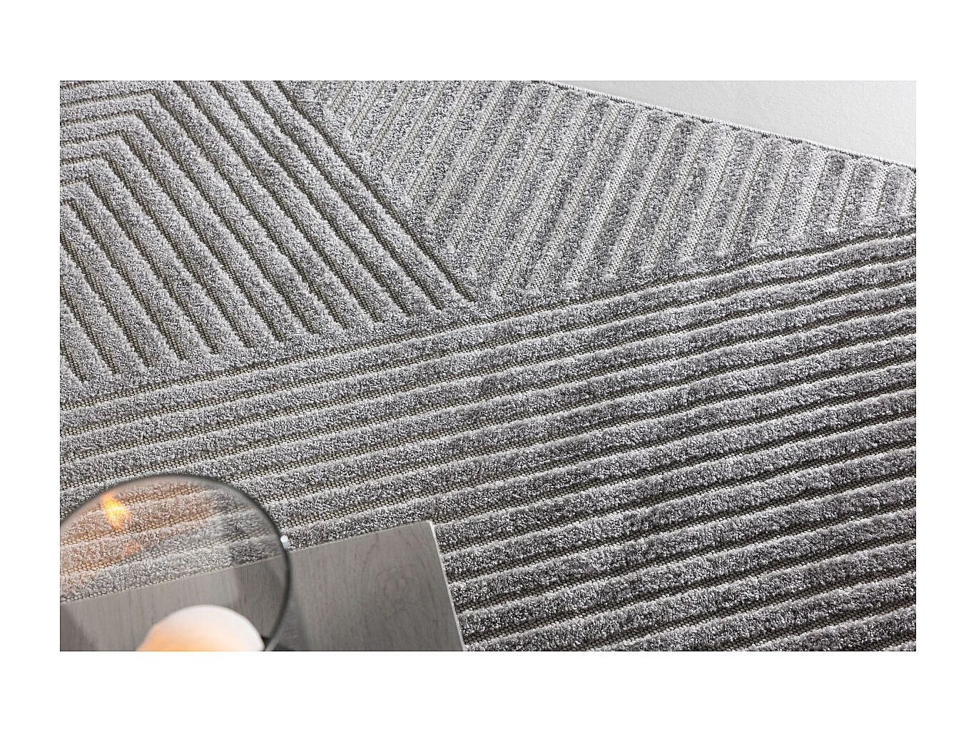 Tapis Déco "Aron Solar" 240x340cm Gris