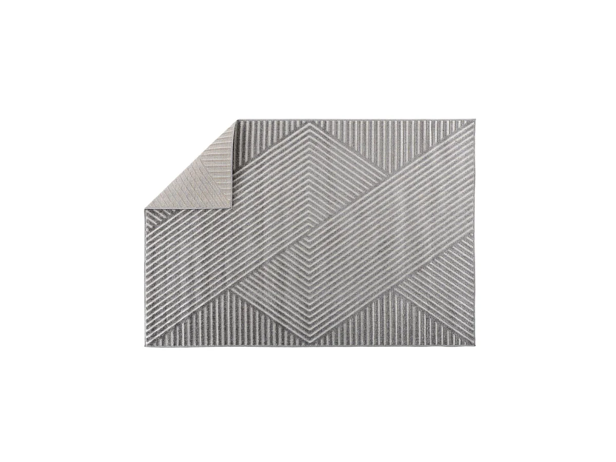 Tapis Déco "Aron Solar" 240x340cm Gris