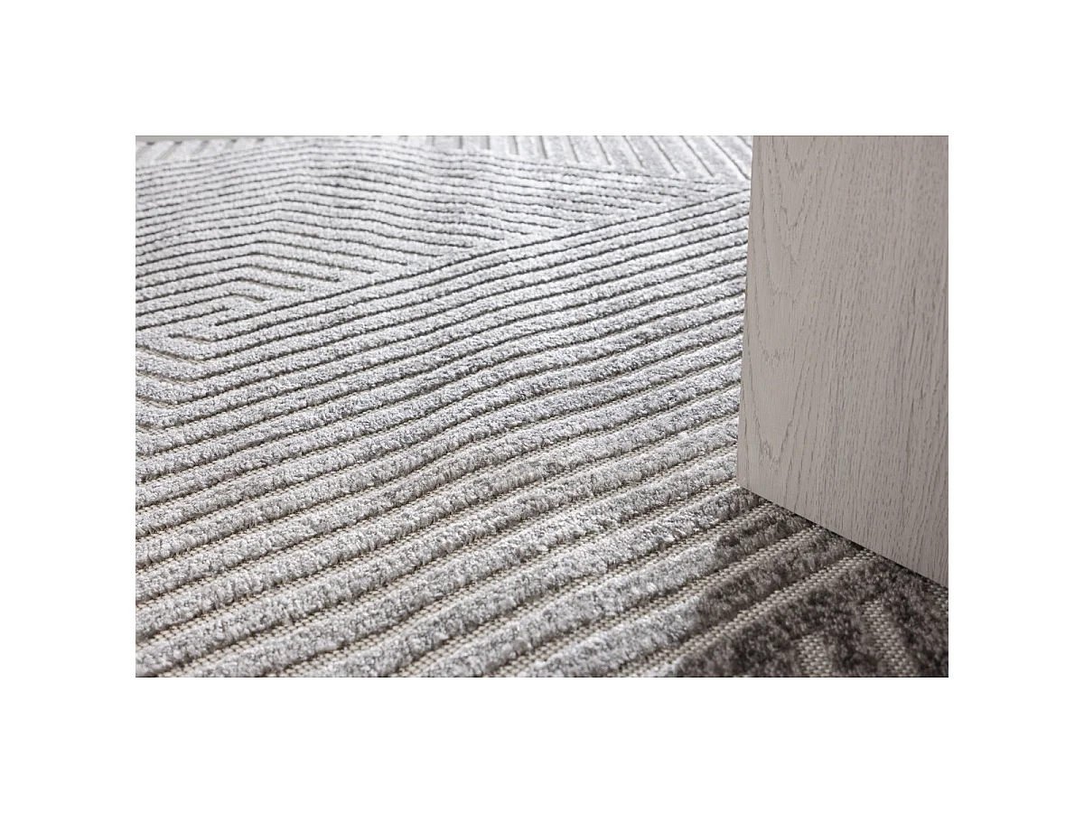 Tapis Déco "Aron Solar" 240x340cm Gris