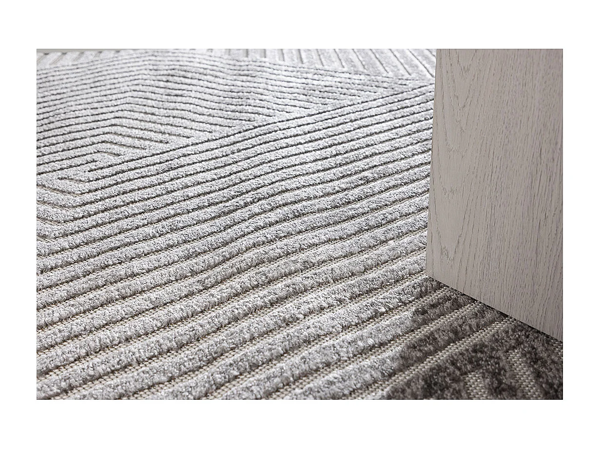 Tapis Déco "Aron Solar" 160x230cm Gris