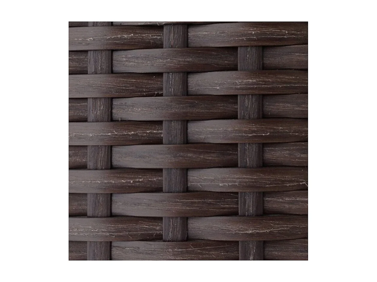 Double Transat en Résine Tressée "Garden" 220cm Chocolat