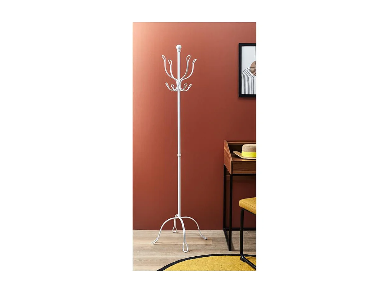 Portemanteau Vintage Metal Blanc Blanc