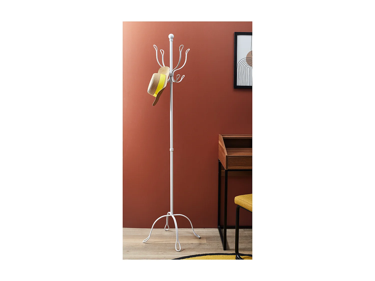 Portemanteau Vintage Metal Blanc Blanc