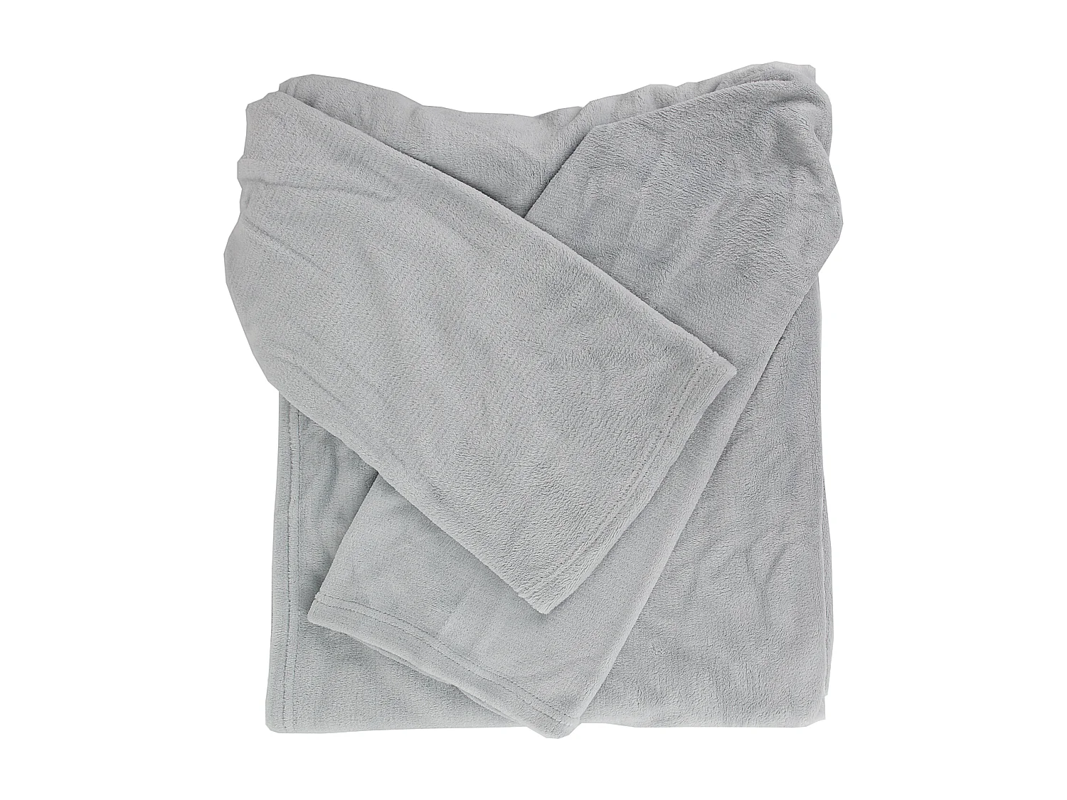 Plaid Déco "A Manches" 140x180cm Gris Clair