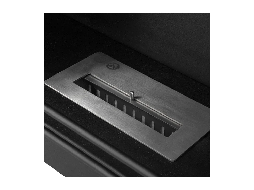 Camino a bioetanolo biocamino da terra Stoccolma in legno bianco L75xP24xH68 cm