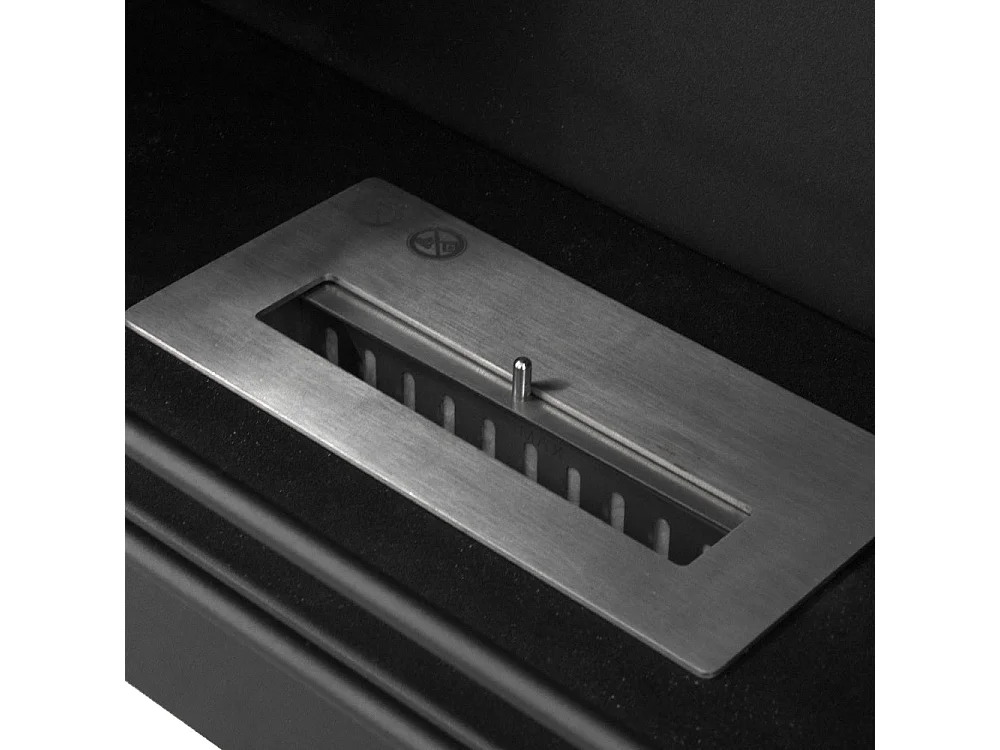 Cheminée au bioéthanol Stockholm cheminée bio au sol en bois blanc L75xP24xH68 cm