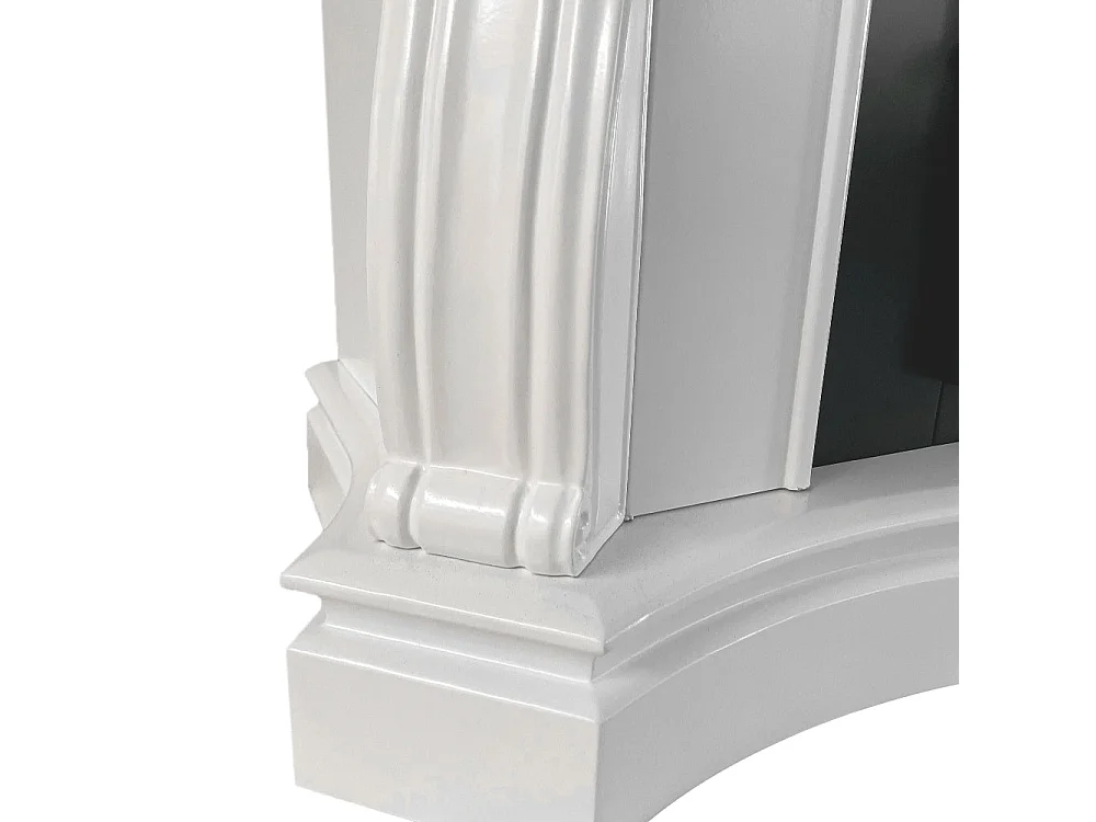 Cheminée bioéthanol Paris cheminée bio au sol en bois blanc L123xP39xH100