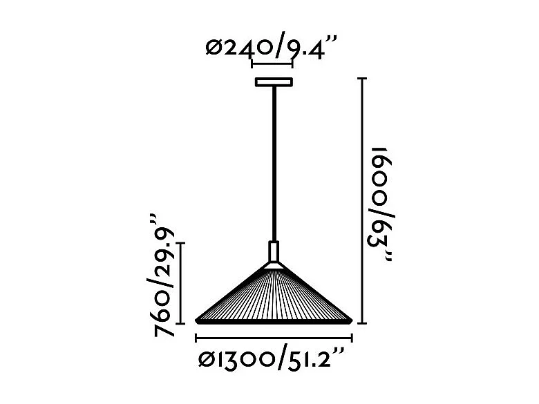 SAIGON IN 1300 Bruine hanglamp
