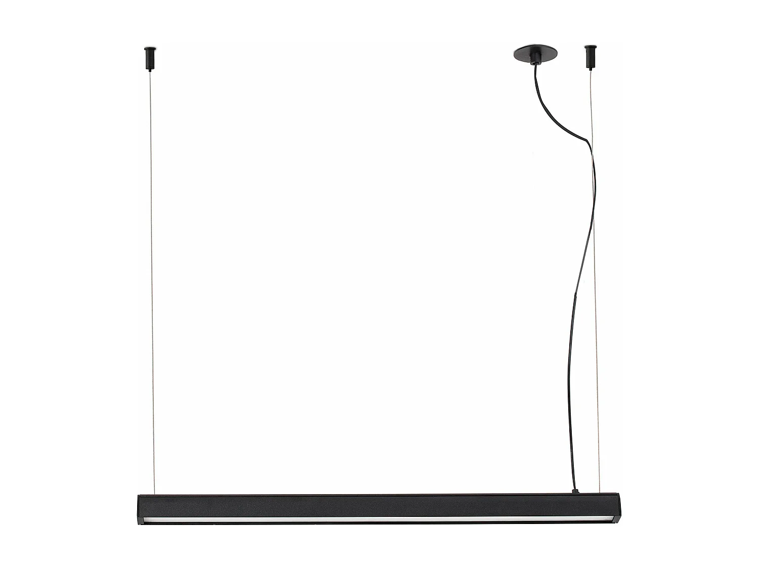 VICO 600 Lampe à suspension noire avec rosette intégrée