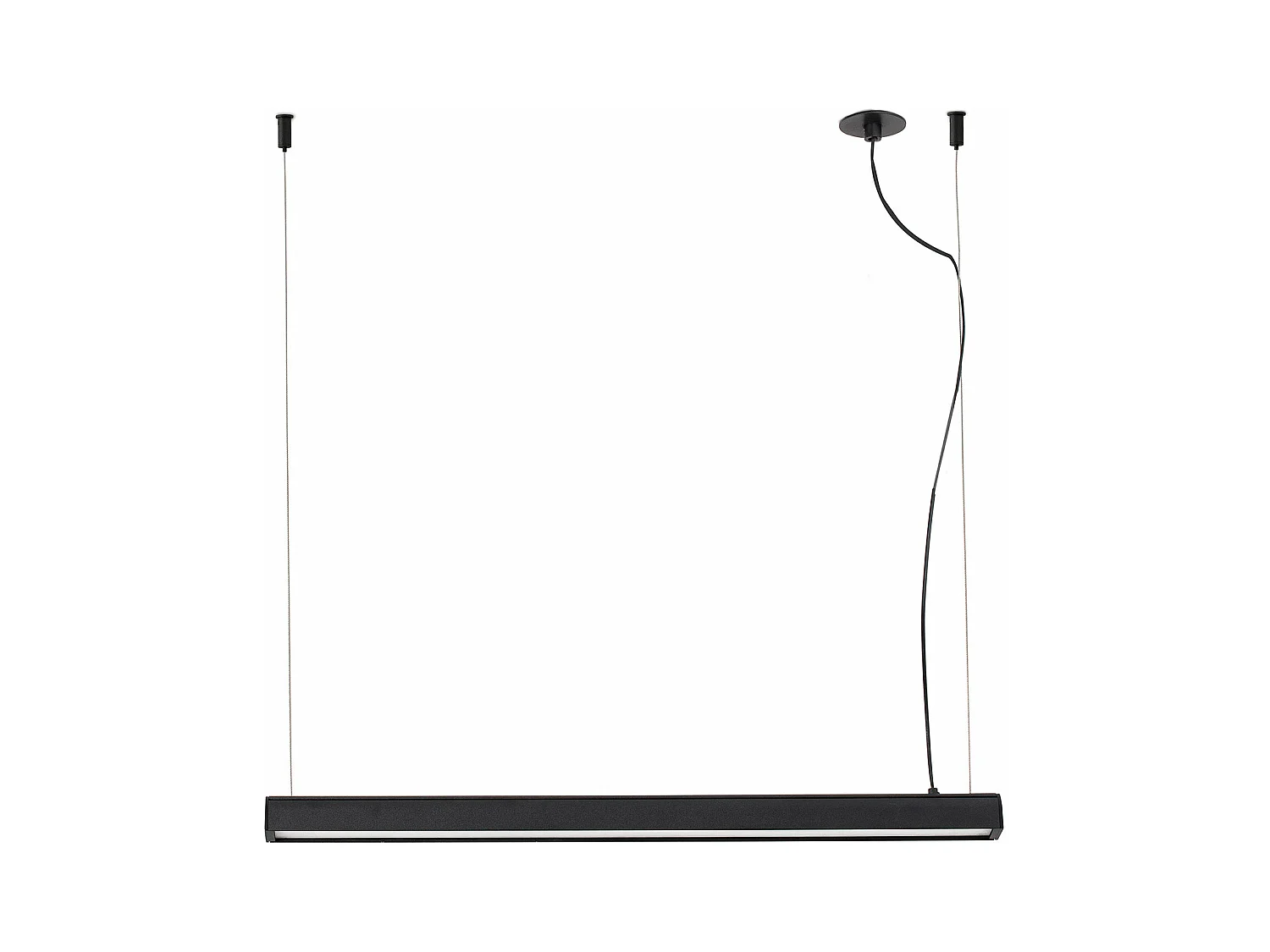 VICO 600 Lampe à suspension noire avec rosette intégrée