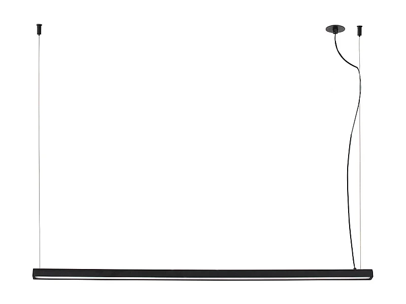 VICO 1150 Schwarze Hängeleuchte mit integriertem Baldachin