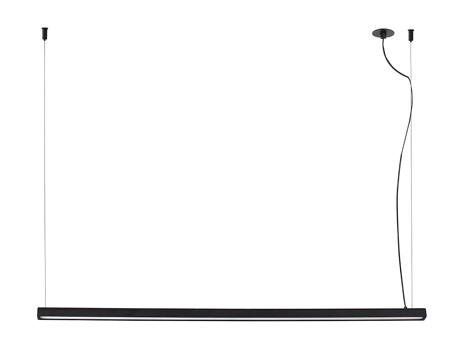 VICO 1150 Schwarze Hängeleuchte mit integriertem Baldachin