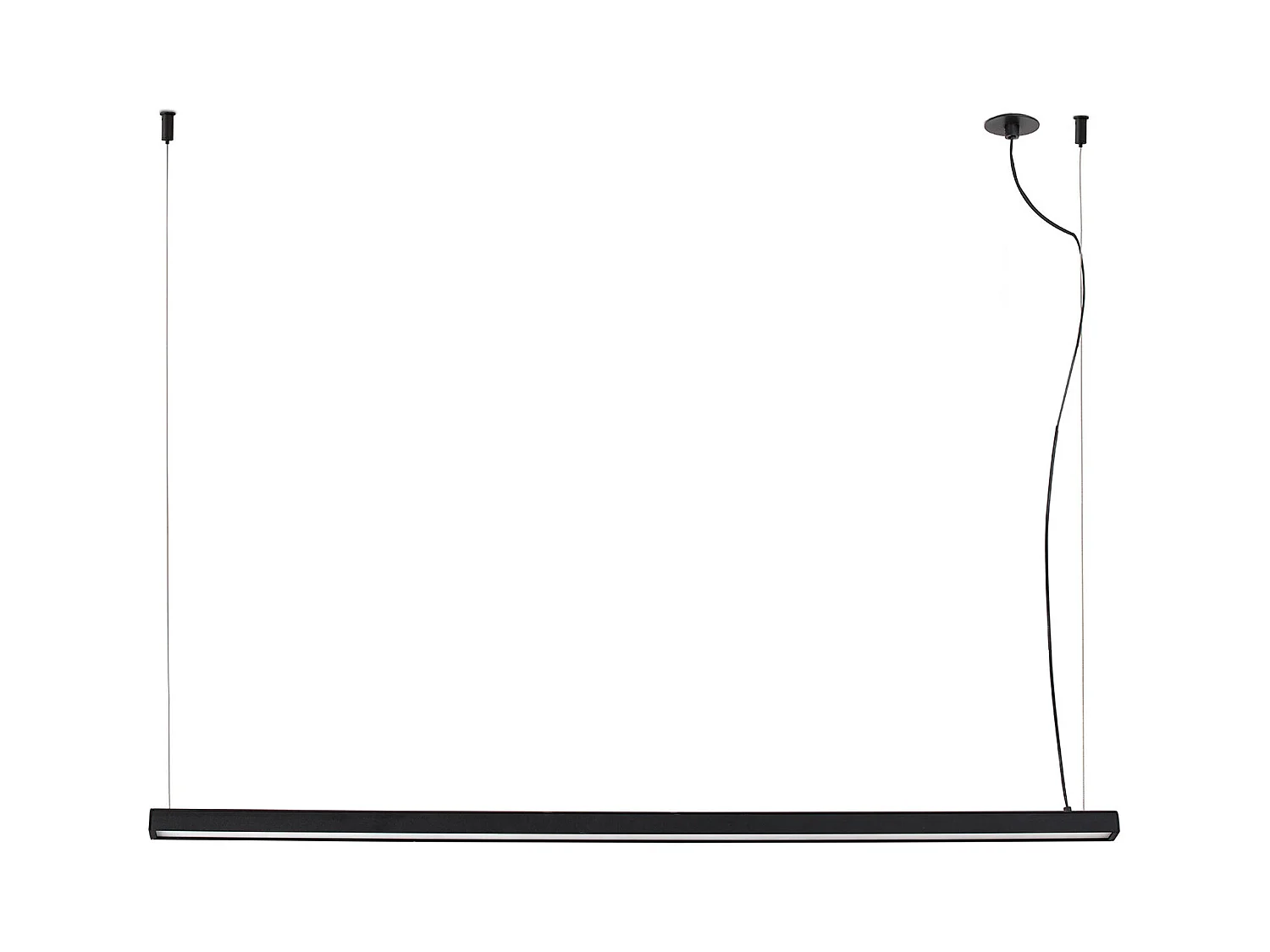 VICO 1150 Schwarze Hängeleuchte mit integriertem Baldachin