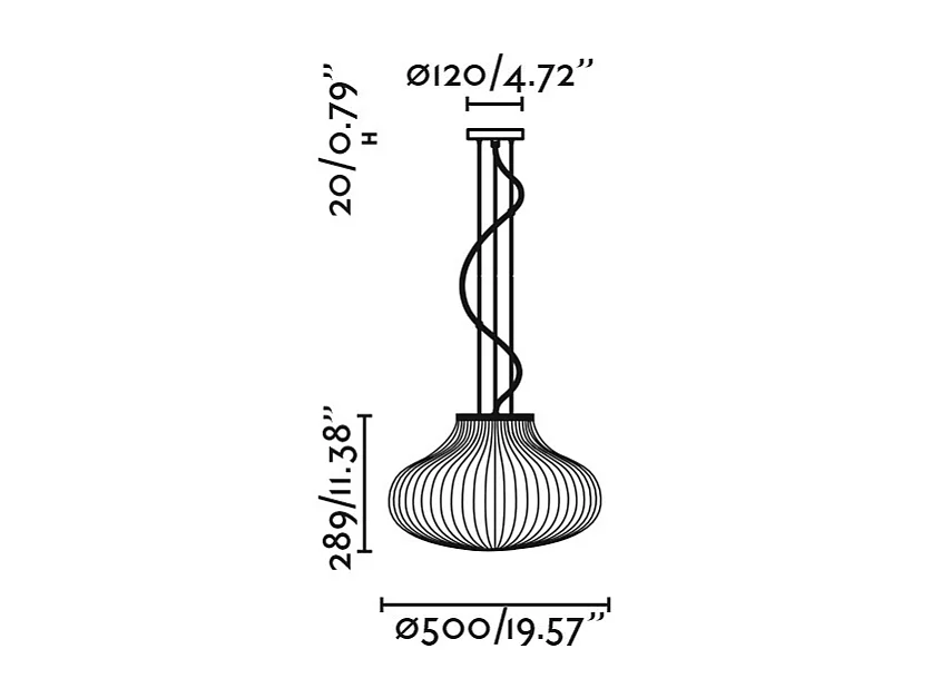 ISABELLE 500 Suspension blanche