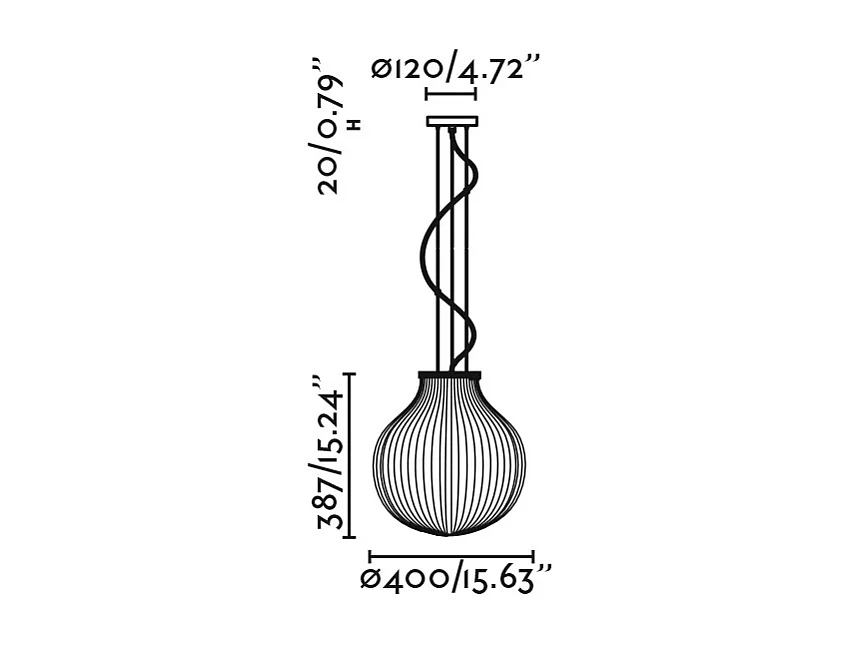 ISABELLE 400 Suspension blanche