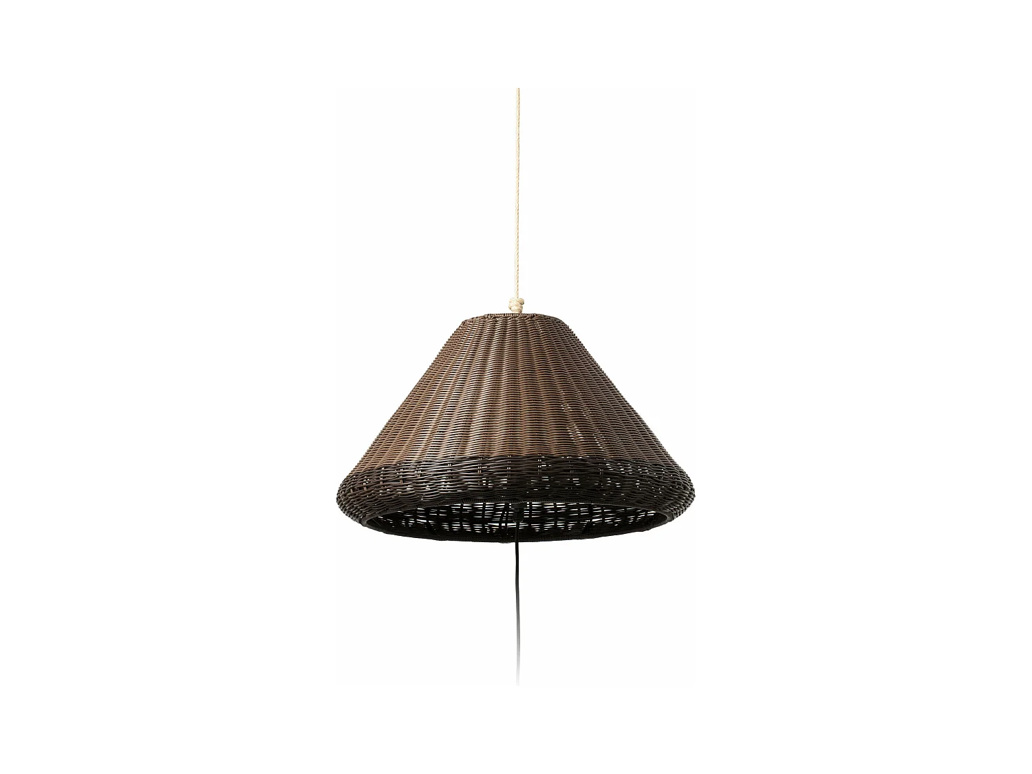 SAIGON OUT Lampe baladeuse et suspension gris/marron cache trou W70