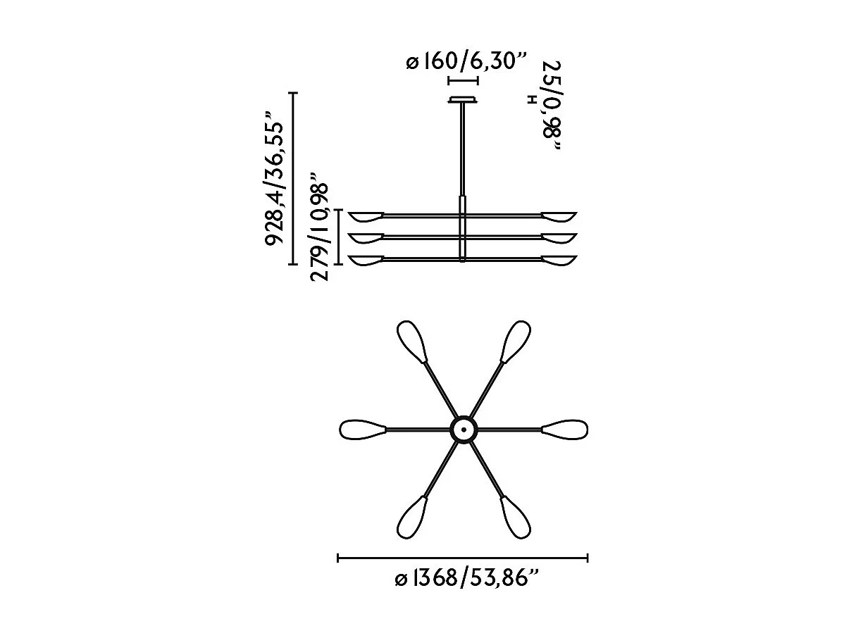 LIGGERA Lampada sospensione nera