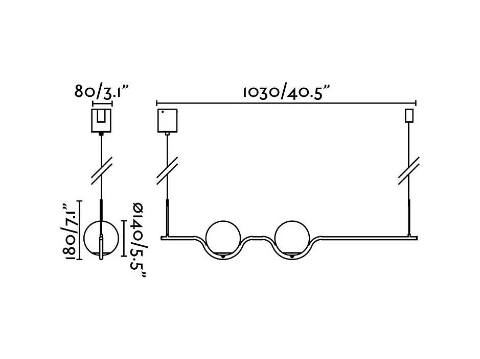 LE VITA Gold-Pendelleuchte