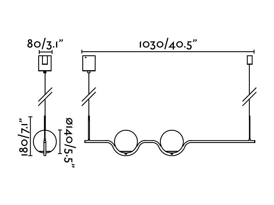 LE VITA Lampada sospensione oro