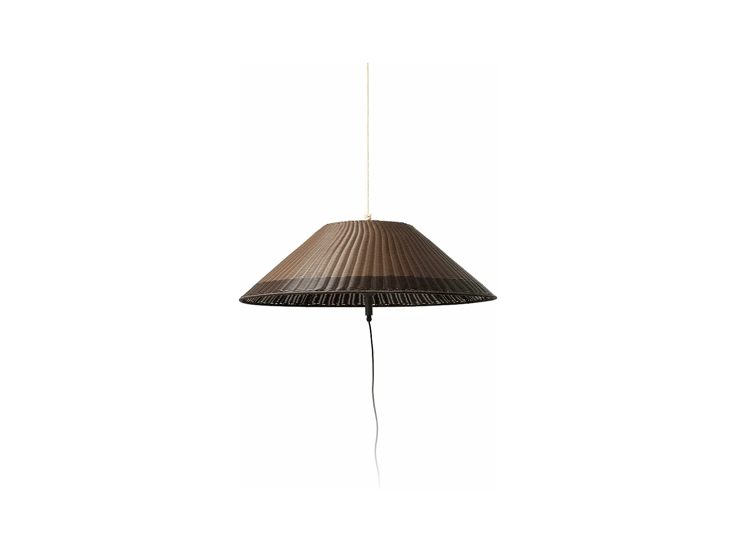 SAIGON OUT Draagbare lamp en ophanging grijs/bruin W100 gatkap