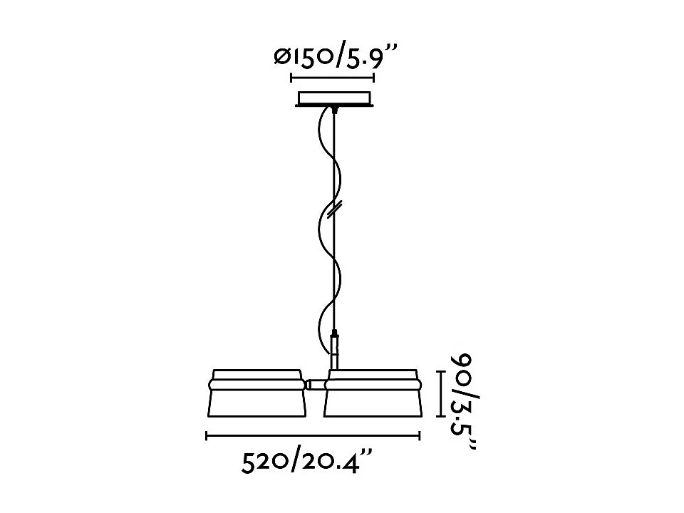 LOOP Lampe à suspension noire