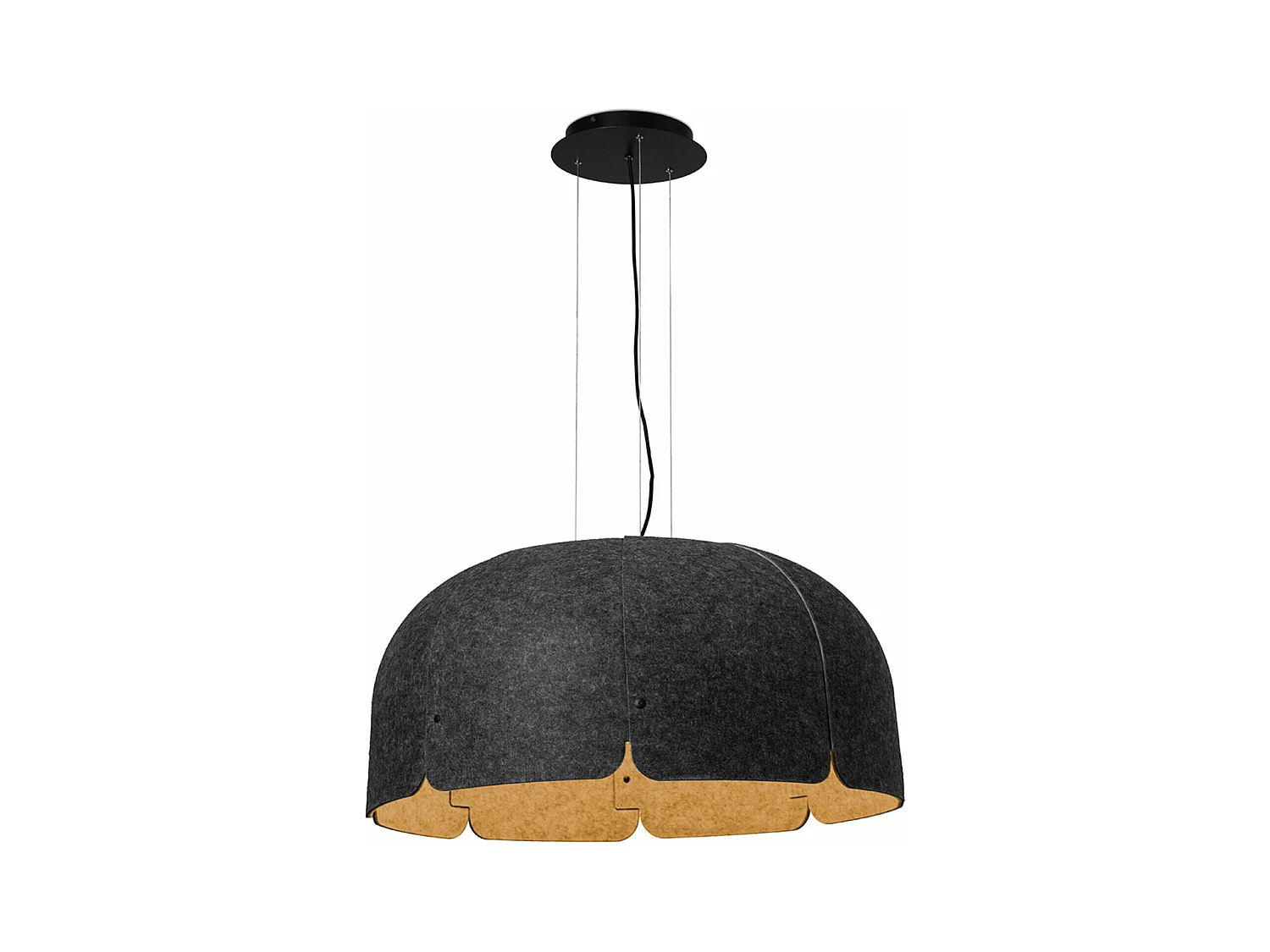 MUTE Lampe à suspension marron et gris foncé, dimmable 4000K