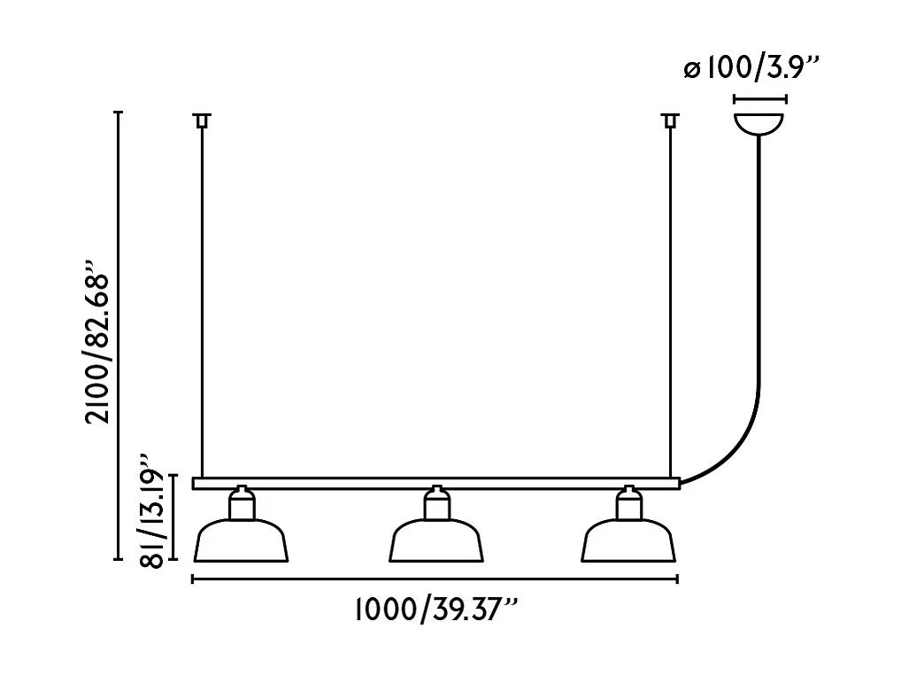 TATAWIN LINEAL S Lampe à suspension linéaire blanche