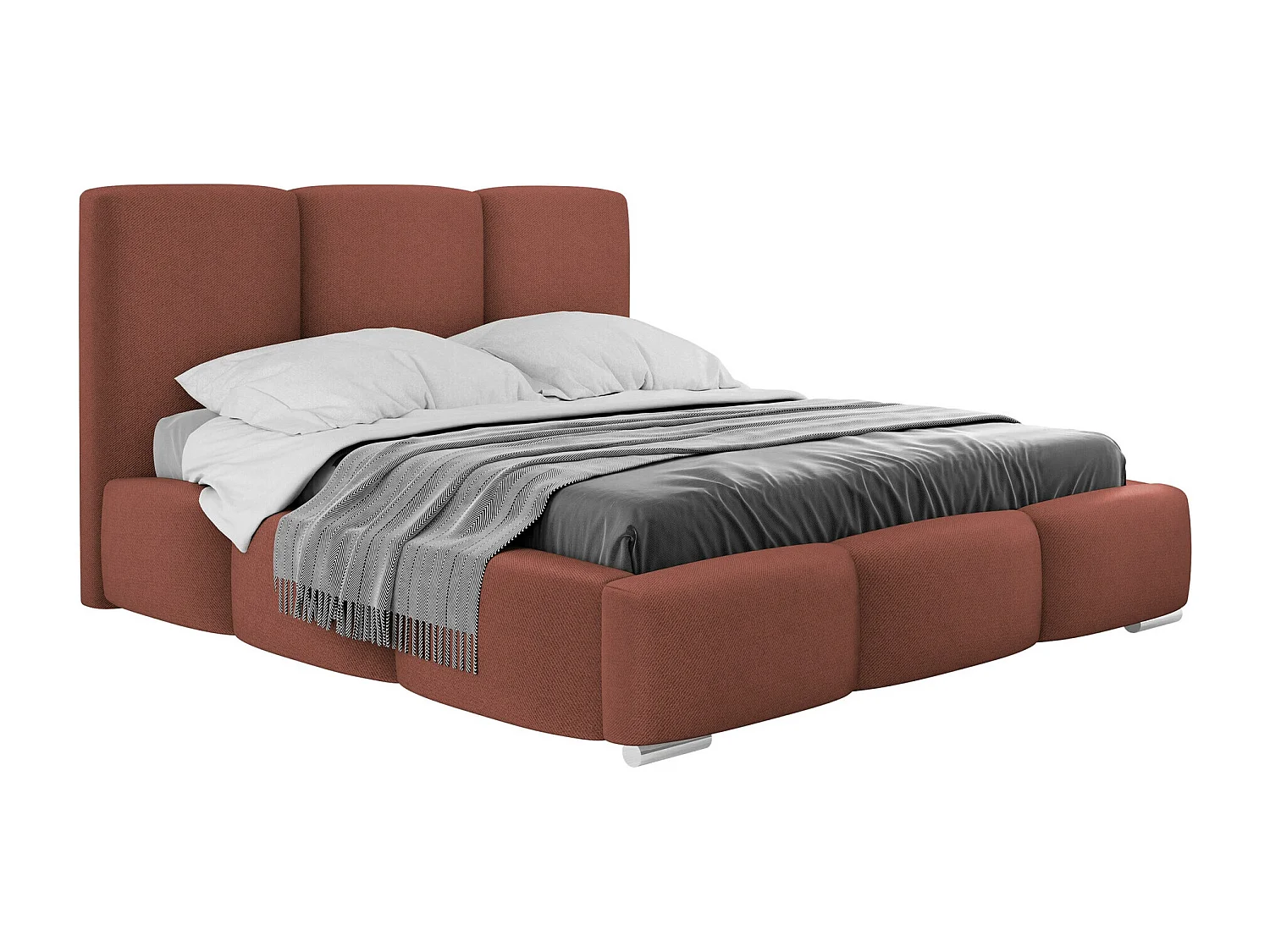 Cama Comfivo 383, Doble, Rojo, 140x200, Tapiz, Somieres, 160x222x112cm