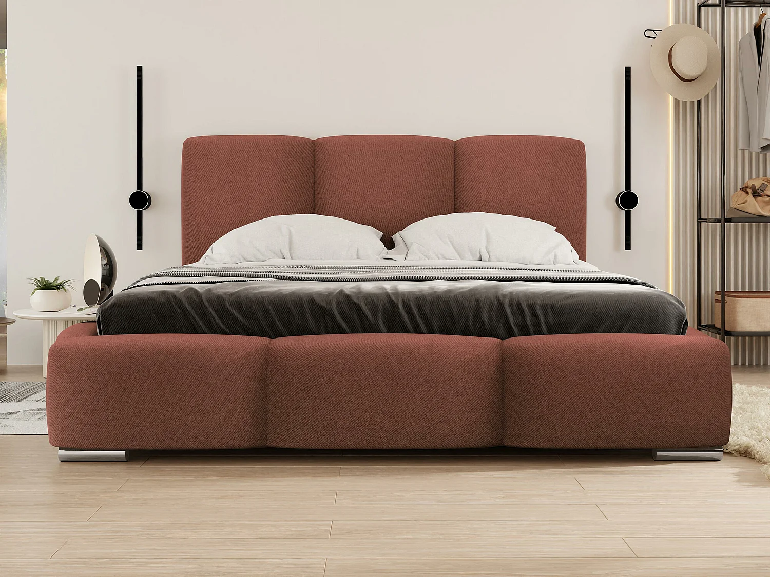 Cama Comfivo 383, Doble, Rojo, 180x200, Tapiz, Somieres, 200x222x112cm