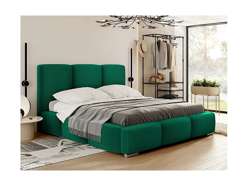 Cama Comfivo 383, Casal, Verde, Tecido, Estrados de cama, 18x22x11cm