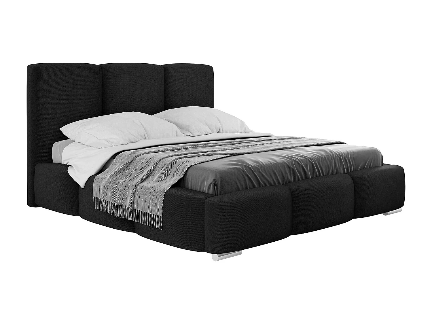 Cama Comfivo 383, Doble, Gris, 180x200, Tapiz, Somieres, 200x222x112cm