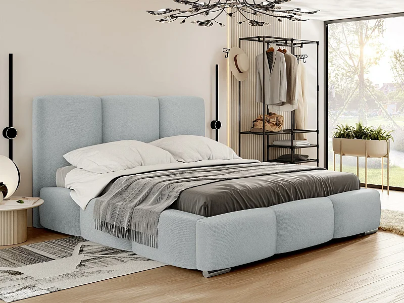 Cama Comfivo 383, Doble, Gris, 160x200, Tapiz, Somieres, 180x222x112cm