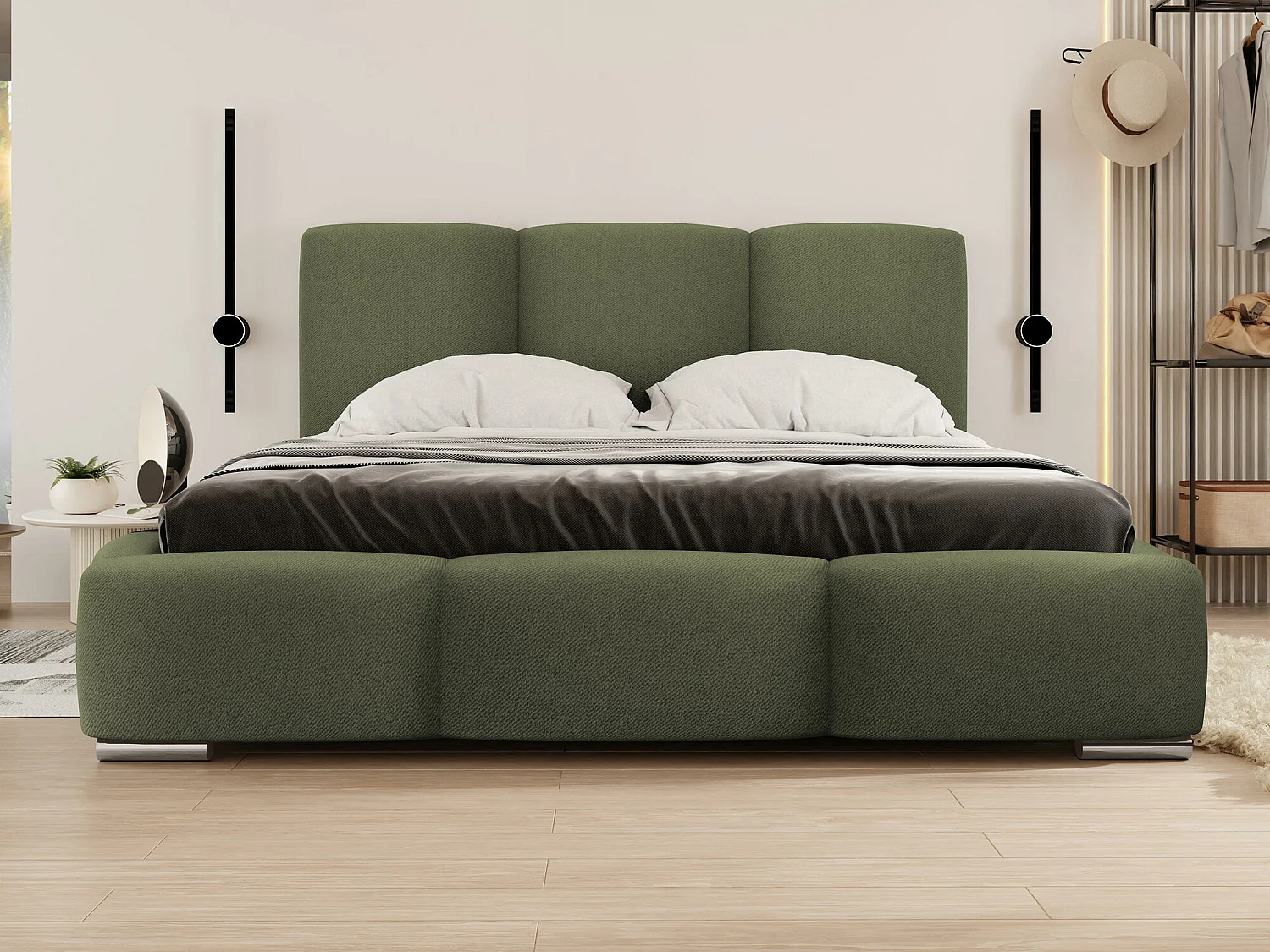 Cama Comfivo 383, Casal, Verde, Tecido, Estrados de cama, 18x22x11cm