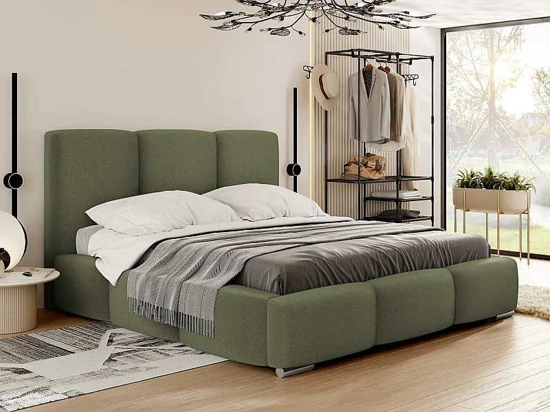Cama Comfivo 383, Doble, Verde, 160x200, Tapiz, Somieres, 180x222x112cm
