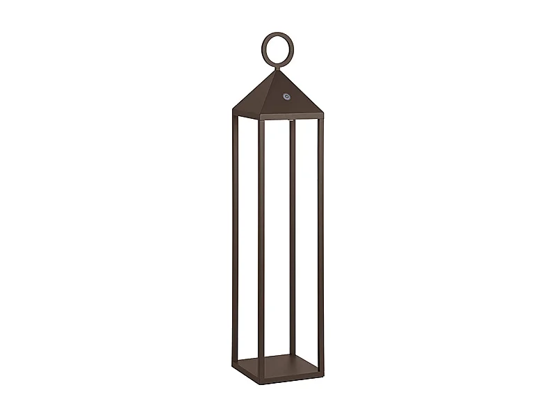Rossini Illuminazione -  Moderne 2,2 W IP54 wiederaufladbare und dimmbare LED-Pic-Nic-Laterne h. 67 cm Corten