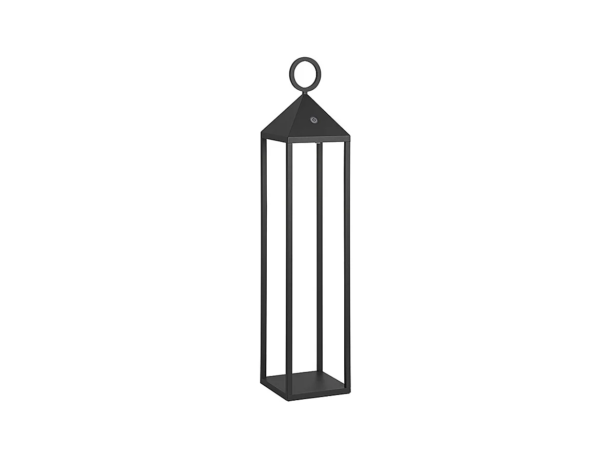 Lanterne Pic Nic LED moderne 2,2 W IP54 rechargeable et dimmable h. 67 cm anthracite