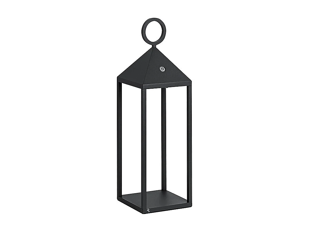 Rossini Illuminazione -  Moderne 2,2 W IP54 wiederaufladbare und dimmbare LED-Pic-Nic-Laterne h. 47cm Anthrazit