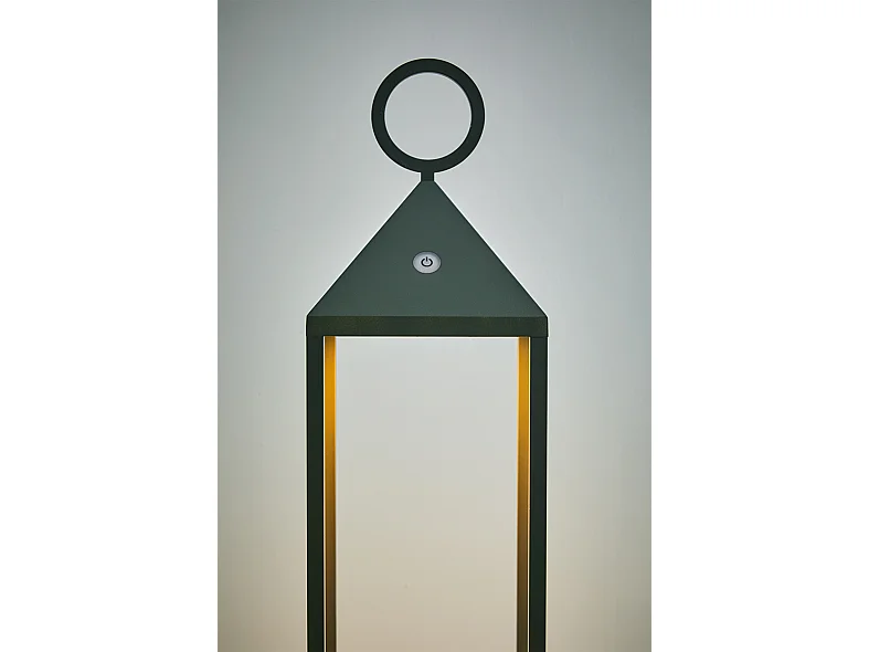 Lanterne Pic Nic LED moderne 2,2 W IP54 rechargeable et dimmable h. 47 cm anthracite